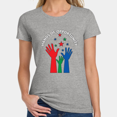 Hands Of Opportunity - Ladies Heavy Cotton 100% Cotton T Shirt Thumbnail