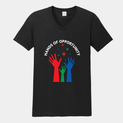 Hands Of Opportunity - Softstyle ® V Neck T Shirt Thumbnail