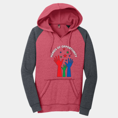Hands Of Opportunity - Women's Lightweight Fleece Raglan Hoodie Thumbnail