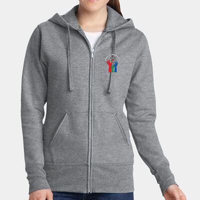 Hands Of Opportunity - Ladies Core Fleece Full Zip Hooded Sweatshirt Thumbnail