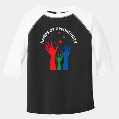 Hands Of Opportunity - Toddler Baseball Fine Jersey Three-Quarter Sleeve Tee Thumbnail
